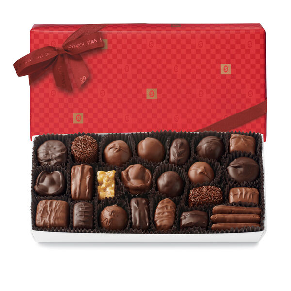 View Assorted Chocolates with Red Bow