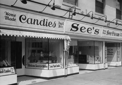 storefront of See's first shop