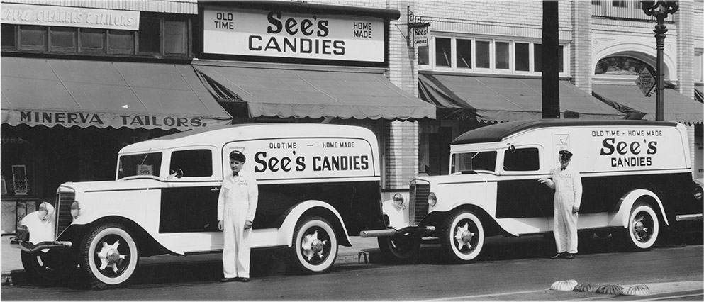 See's Candies vintage delivery cars